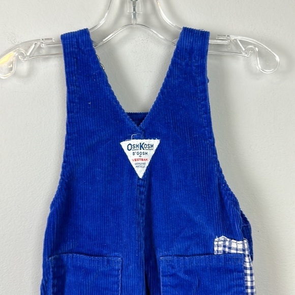 Vintage OshKosh B’gosh Vestbak Blue Corduroy Overalls 3-6 M - Picture 7 of 14